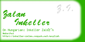 zalan inkeller business card